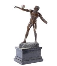E. Hamburger ''Ball Balancing'' Signed Bronze Sculpture