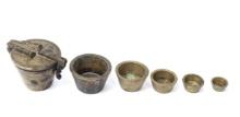 Apothecary Weight Set of Bronze Measures, 18th c.