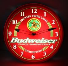 Vintage Budweiser Neon Advertising Clock