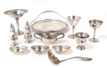 Large Group of 12 Mixed Sterling Silver Table Wear, Tiffany & Company Sipper