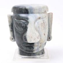 Enormous Chinese Harstone Carved Head, Nearly 38LBS!