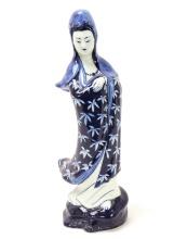 Lovely Chinese Blue & White Porcelain Guanyin Figure