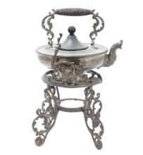 Chinese Brass Teapot and Stand