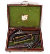 Cased Set of Italian Dueling Pistols
