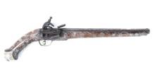 Ornate Turkish Silver Inlaid Flintlock