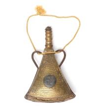 Islamic Brass Powder Flask, 19th c.