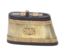 European Horn Snuff Box, Circa 1900