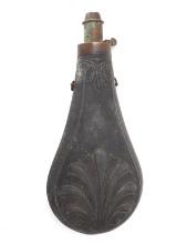Mid-19th Century Copper Powder Flask