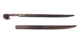 Ottoman Yataghan Sword w/ Scabbard