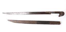 Ottoman Yataghan Sword w/ Scabbard