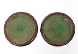 Deep Thomas Danforth II Pewter Plate & Turned Candlesticks