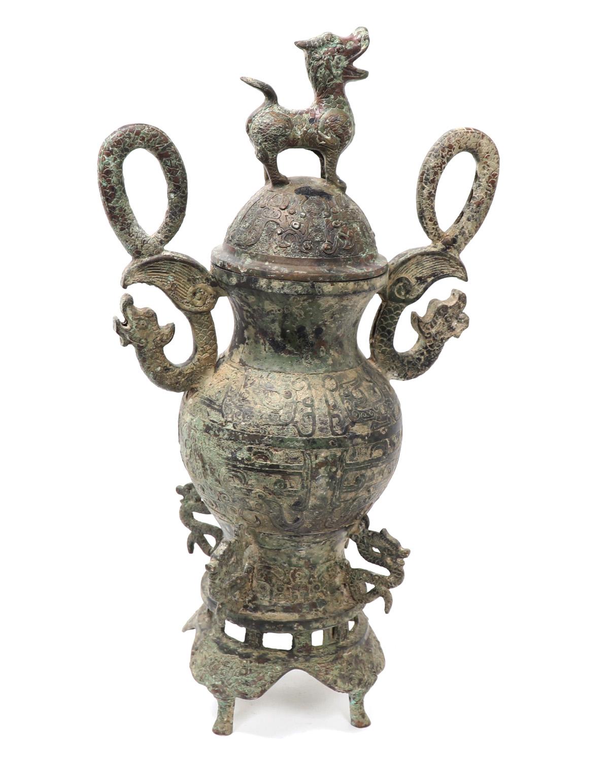 Massive Archaistic Chinese Bronze Vessel