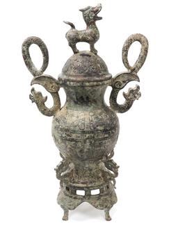 Massive Archaistic Chinese Bronze Vessel