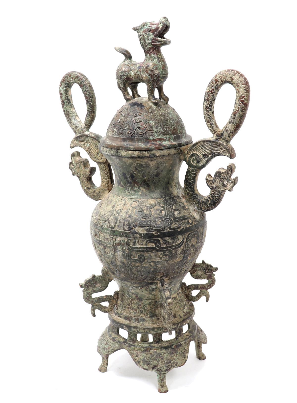 Massive Archaistic Chinese Bronze Vessel