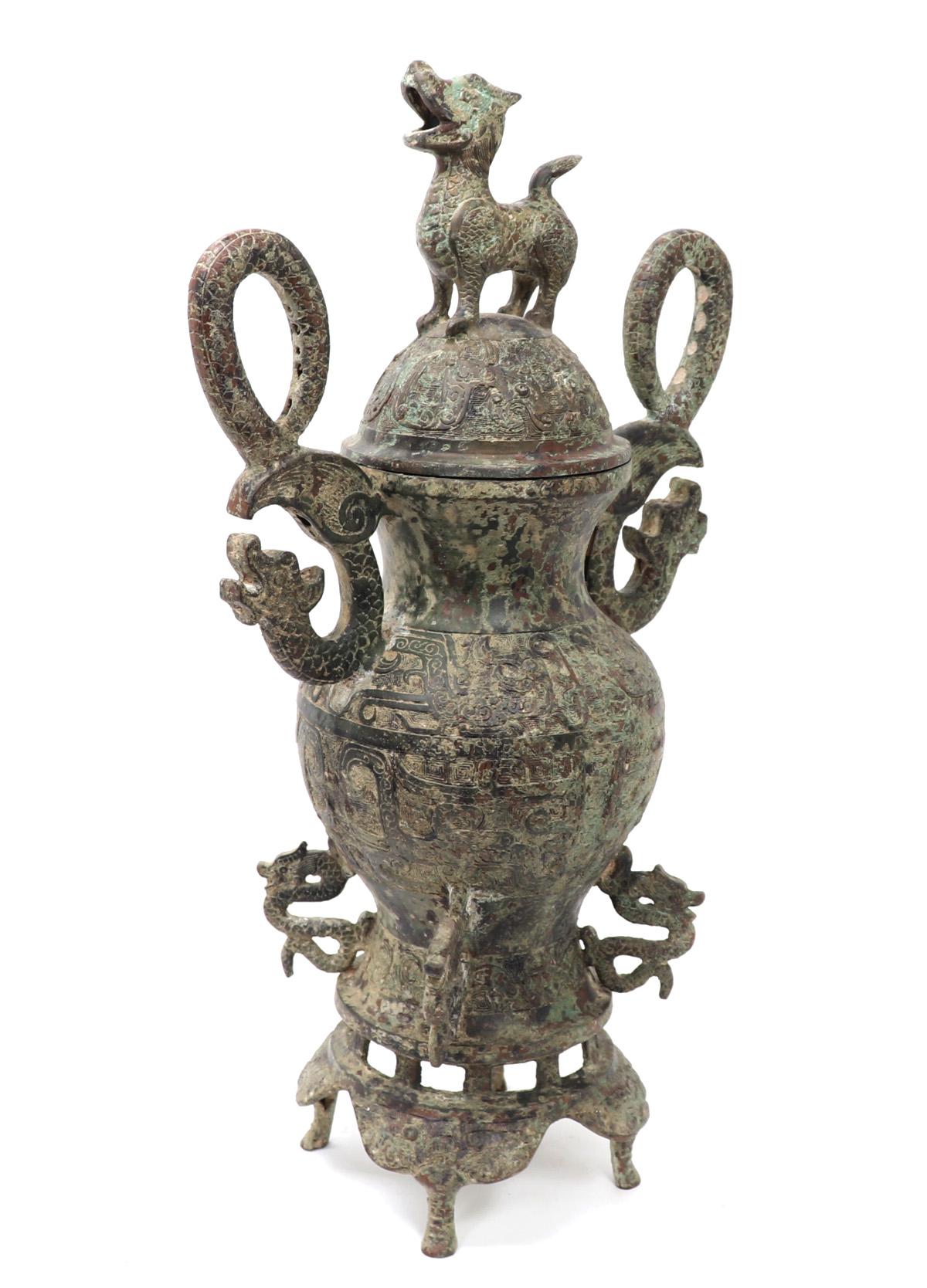Massive Archaistic Chinese Bronze Vessel