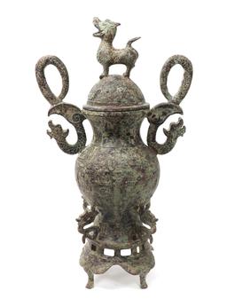 Massive Archaistic Chinese Bronze Vessel