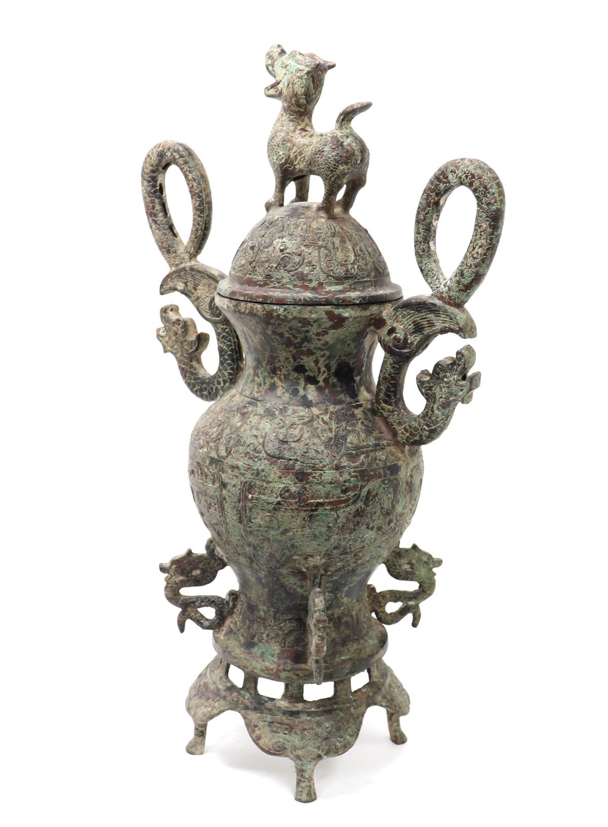 Massive Archaistic Chinese Bronze Vessel