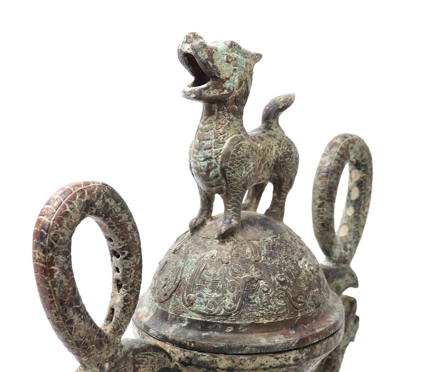 Massive Archaistic Chinese Bronze Vessel
