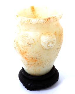 Nice Chinese Hardstone Vase with Mounted Stand