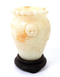 Nice Chinese Hardstone Vase with Mounted Stand