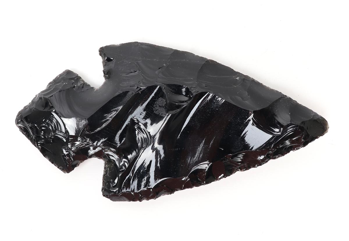 Large Fine Obsidian Spearhead