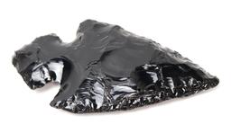 Large Fine Obsidian Spearhead