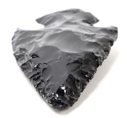 Large Fine Obsidian Spearhead