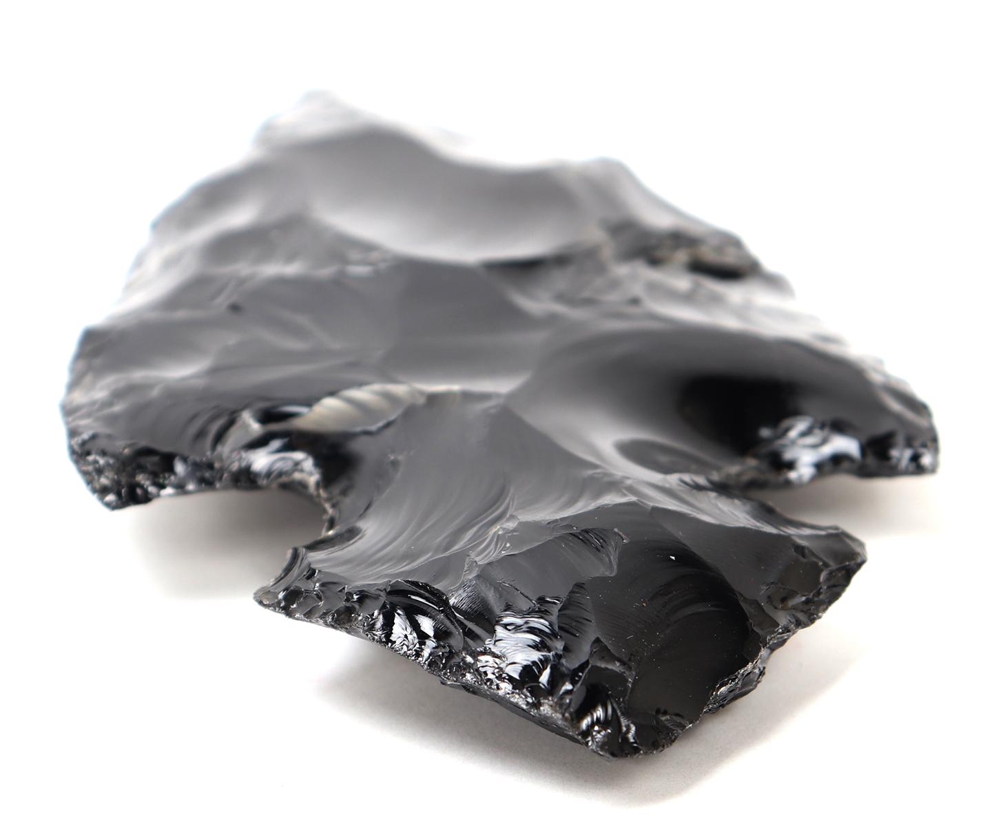 Large Fine Obsidian Spearhead