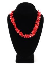 Gorgeous Fire Red Chunky Coral Necklace
