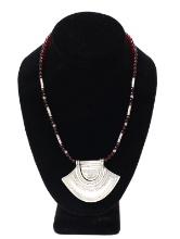 Islamic Silver Panel Tuareg Lotus Necklace