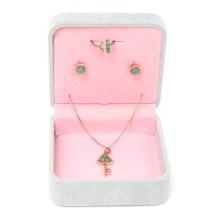 Gorgeous Set of Jade Necklace, Earrings & Ring