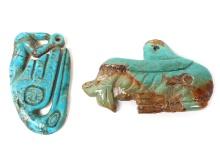 Two Native American Turquoise Pendants