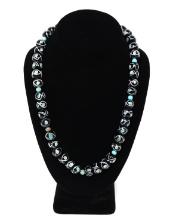 Millefiori Glass Venetian Art Glass Bead & Turquoise Necklace