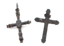 Ancient Bronze Byzantine Cross & Crucifix