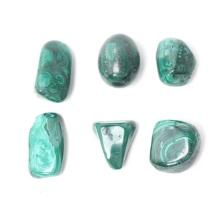 Group of Six Polished Malachite Specimens