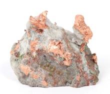 Natural Raw Copper with Quartz Basalt, 1557 grams