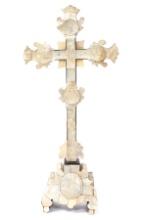 Standing MOP Holyland Jerusalem Cross, 18th-19th C.