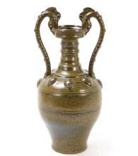 Chinese Olive Green Glazed Vase