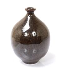 Olive Green Crackle Glazed Chinese Vase