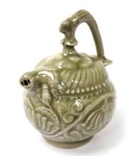 Unusual Chinese Crackle Glazed Water Dropper