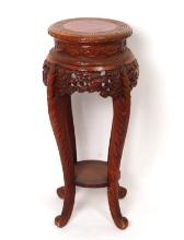 Chinese Wood Carved Entryway Stand
