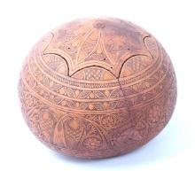 Antique Peruvian Carved & Incised Gourd, circa 1900