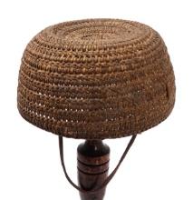 Handsome Rattan Braided Filipino Hat w/Leather Strap