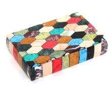 Multiple Mineral Mosaic Jewelry Box