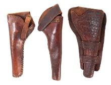 Group of 3 Antique Holsters, 19th C.