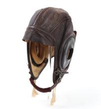WWII US Navy Leather Flight Cap