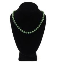Gorgeous Chinese Marbled Jade Bead Necklace