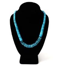 Gorgeous Turquoise Disc Bead Necklace