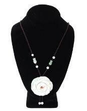 Gorgeous Jadeite Chinese Rose Necklace