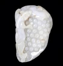 Chinese White Jade Style Grapes & Jaguar